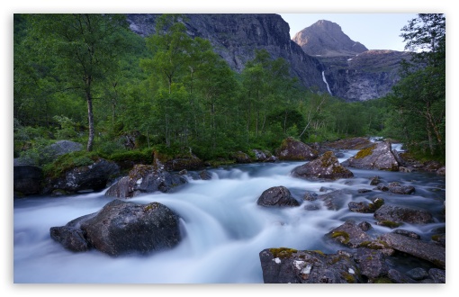 Norway Mountain River Landscape UltraHD Wallpaper for UHD 16:9 ; HD 16:9 ; UltraWide 21:9 24:10 ; Widescreen 16:10 ; Fullscreen 3:2 ; Tablet 1:1 ; Mobile 9:16 9:19.5 9:20 9:21 9:22 ;