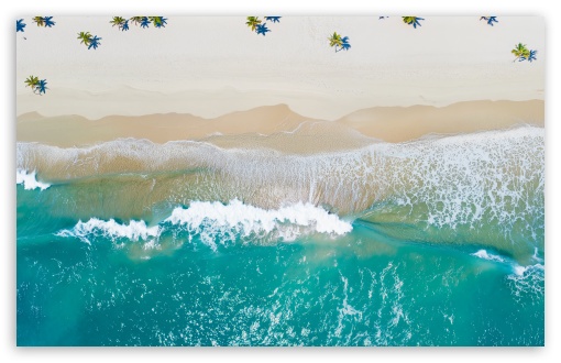Ocean Beach Aerial View Aesthetic UltraHD Wallpaper for UHD 16:9 ; HD 16:9 ; UltraWide 21:9 24:10 32:9 32:10 ; Widescreen 16:10 ; Tablet 1:1 ; Mobile 9:16 9:19.5 9:20 9:21 9:22 ; Dual 16:10 16:9 ; Triple 16:10 16:9 ;