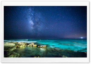 Ocean Night Sky Ultra HD Wallpaper for 4K UHD Widescreen desktop, tablet & smartphone