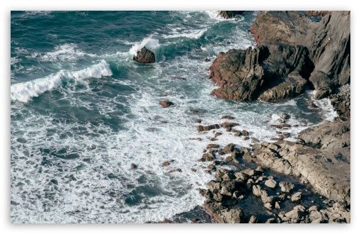 Ocean Shoreline Waves UltraHD Wallpaper for UHD 16:9 ; HD 16:9 ; Widescreen 16:10 ; Fullscreen 3:2 ;