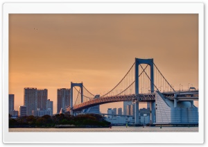 Odaiba Rainbow Bridge Ultra HD Wallpaper for 4K UHD Widescreen desktop, tablet & smartphone
