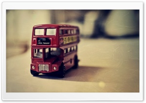 Old English Bus Toy Ultra HD Wallpaper for 4K UHD Widescreen desktop, tablet & smartphone