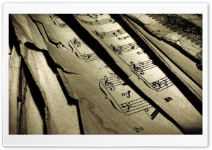 Old Music Sheets Ultra HD Wallpaper for 4K UHD Widescreen desktop, tablet & smartphone