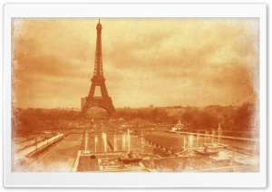 Old Photo Of The Eiffel Tower Ultra HD Wallpaper for 4K UHD Widescreen desktop, tablet & smartphone