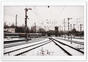 Old Train in Snow Ultra HD Wallpaper for 4K UHD Widescreen desktop, tablet & smartphone