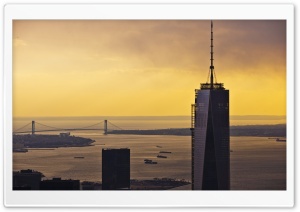 One World Trade Center, Sunset, New York City Ultra HD Wallpaper for 4K UHD Widescreen desktop, tablet & smartphone