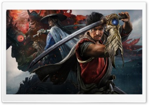 Onimusha Way Of The Sword 2026 Video Game - Miyamoto Musashi 4K UHD Wallpaper for Widescreen and UltraWide Desktop, UltraHD TV, Smartphone, Tablet