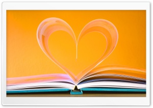 Open Book Heart Ultra HD Wallpaper for 4K UHD Widescreen desktop, tablet & smartphone
