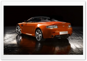 Orange Aston Martin Vantage V8 Car Ultra HD Wallpaper for 4K UHD Widescreen desktop, tablet & smartphone