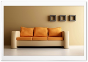 Orange Couch Ultra HD Wallpaper for 4K UHD Widescreen desktop, tablet & smartphone