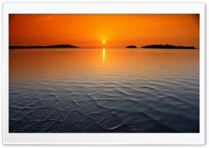 Orange Horizon Sunset Ultra HD Wallpaper for 4K UHD Widescreen desktop, tablet & smartphone