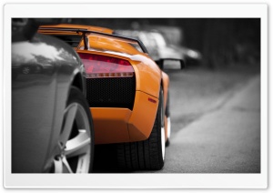 Orange Lamborghini Rear Ultra HD Wallpaper for 4K UHD Widescreen desktop, tablet & smartphone