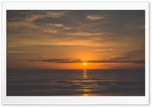 Orange Sunrise Beach Ultra HD Wallpaper for 4K UHD Widescreen desktop, tablet & smartphone