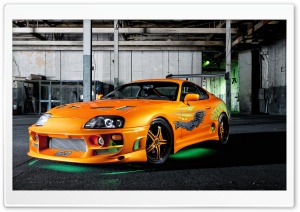 Orange Toyota Supra Neon Ultra HD Wallpaper for 4K UHD Widescreen desktop, tablet & smartphone