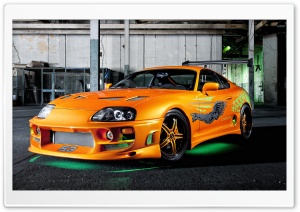 Orange Toyota Supra Racing Car 4K UHD Wallpaper for Widescreen and UltraWide Desktop, UltraHD TV, Smartphone, Tablet