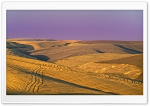 Oregon Harvested Wheat Fields at Sunset 4K UHD Wallpaper for Widescreen and UltraWide Desktop, UltraHD TV, Smartphone, Tablet