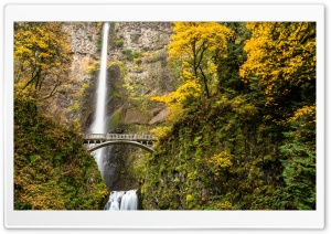 Oregon USA Bridge Waterfall Ultra HD Wallpaper for 4K UHD Widescreen Desktop, Lockscreen, Screensaver, TV, Tablet, Smartphone