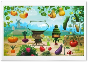 Organic Farming Illustration Ultra HD Wallpaper for 4K UHD Widescreen desktop, tablet & smartphone