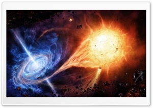 Outer Space Stars Black Hole Ultra HD Wallpaper for 4K UHD Widescreen desktop, tablet & smartphone