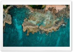 Pacific Ocean Shore Aerial View Ultra HD Wallpaper for 4K UHD Widescreen desktop, tablet & smartphone
