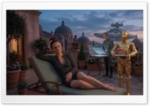 Padme on Coruscant 4K UHD Wallpaper for Widescreen and UltraWide Desktop, UltraHD TV, Smartphone, Tablet