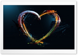 Paint Splash Heart Ultra HD Wallpaper for 4K UHD Widescreen desktop, tablet & smartphone