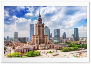 Palace of Culture and Science, Warsaw, Poland Ultra HD Wallpaper for 4K UHD Widescreen desktop, tablet & smartphone