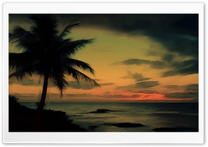 Palm Tree Near Ocean Ultra HD Wallpaper for 4K UHD Widescreen desktop, tablet & smartphone