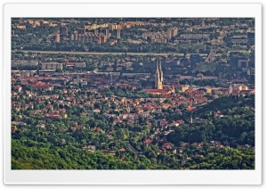 Panorama of Zagreb, Gornji grad i Novi Zagreb Ultra HD Wallpaper for 4K UHD Widescreen desktop, tablet & smartphone