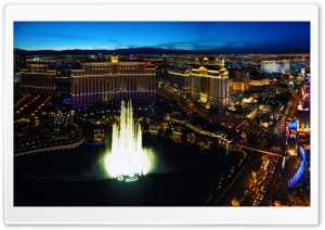Panoramic Night View Of Las Vegas Ultra HD Wallpaper for 4K UHD Widescreen desktop, tablet & smartphone