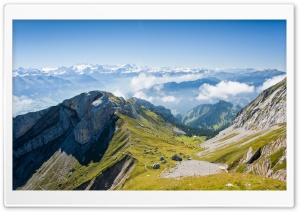 Panoramic View Of Mountain Range Ultra HD Wallpaper for 4K UHD Widescreen desktop, tablet & smartphone