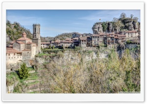 Panoramic View of Rupit i Pruit Catalonia Ultra HD Wallpaper for 4K UHD Widescreen desktop, tablet & smartphone