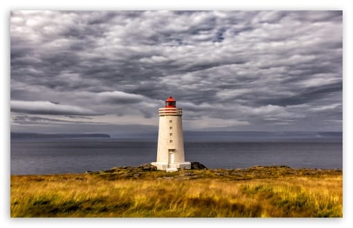 Panoramic View of Skardsviti Lighthouse, Iceland UltraHD Wallpaper for UHD 16:9 ; HD 16:9 ; UltraWide 21:9 24:10 32:9 32:10 ; Widescreen 16:10 ; Tablet 1:1 ; Mobile 9:16 9:19.5 9:20 9:21 9:22 ; Dual 16:10 16:9 ;