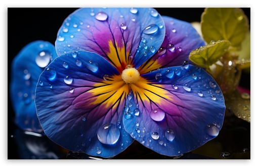 Pansy, Flower, Macro, Water Drops UltraHD Wallpaper for UHD 16:9 ; HD 16:9 ; UltraWide 21:9 24:10 ; Widescreen 16:10 5:3 ; Fullscreen 4:3 5:4 3:2 ; Mobile 9:19.5 9:20 9:21 9:22 2:3 3:5 3:4 ;