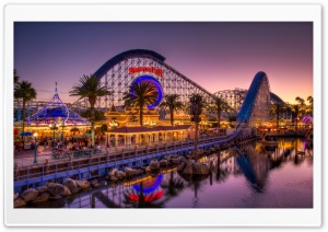Paradise Pier at Dusk Ultra HD Wallpaper for 4K UHD Widescreen desktop, tablet & smartphone