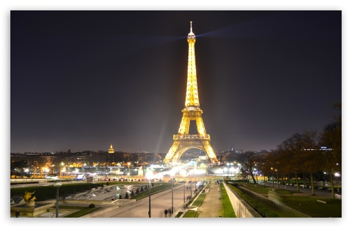 Paris Eiffel Tower night Ultra HD Desktop Background Wallpaper for 4K ...