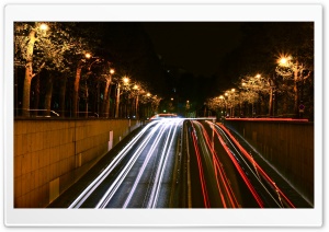 Paris Night Traffic Ultra HD Wallpaper for 4K UHD Widescreen desktop, tablet & smartphone