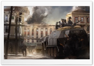 Paris War Painting Ultra HD Wallpaper for 4K UHD Widescreen desktop, tablet & smartphone
