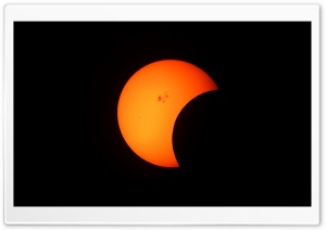Partial Solar Eclipse Ultra HD Wallpaper for 4K UHD Widescreen desktop, tablet & smartphone