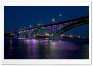 Peace Bridge At Night Ultra HD Wallpaper for 4K UHD Widescreen desktop, tablet & smartphone