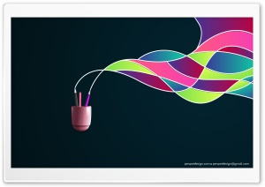 Pen Pot with Colourful Waves Ultra HD Wallpaper for 4K UHD Widescreen desktop, tablet & smartphone