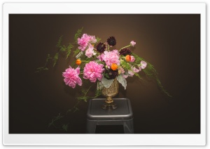 Peonies Floral Arrangement Ultra HD Wallpaper for 4K UHD Widescreen desktop, tablet & smartphone