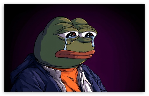 Pepe the Frog Meme Sad UltraHD Wallpaper for UHD 16:9 ; HD 16:9 ; UltraWide 21:9 24:10 32:9 32:10 ; Widescreen 16:10 5:3 ; Fullscreen 4:3 5:4 3:2 ; Tablet 1:1 ; Mobile 9:16 9:19.5 9:20 10:16 2:3 3:5 3:4 ; Dual 16:10 5:3 16:9 4:3 5:4 3:2 ;