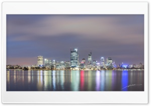 Perth by Night Panorama Ultra HD Wallpaper for 4K UHD Widescreen desktop, tablet & smartphone