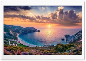 Petani Beach, Kefalonia, Greece, Travel, Scenic, Landscape, Seascape, Europe, Amazing 4K UHD Wallpaper for Widescreen and UltraWide Desktop, UltraHD TV, Smartphone, Tablet