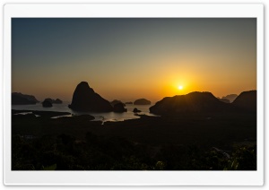 Phang Nga Sunset 4K UHD Wallpaper for Widescreen and UltraWide Desktop, UltraHD TV, Smartphone, Tablet