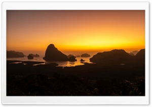 Phang Nga Sunset 4K UHD Wallpaper for Widescreen and UltraWide Desktop, UltraHD TV, Smartphone, Tablet