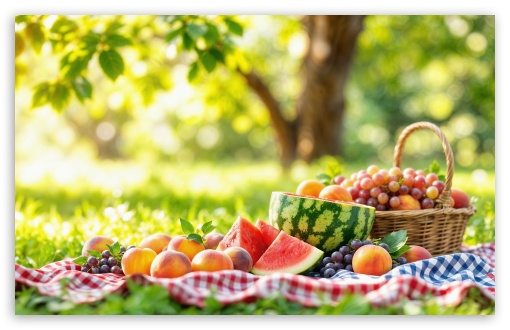 Picnic, Outdoors, Summer, Fruits, Nature, Open air UltraHD Wallpaper for UHD 16:9 ; HD 16:9 ; UltraWide 21:9 24:10 32:9 32:10 ; Widescreen 16:10 5:3 ; Fullscreen 4:3 5:4 3:2 ; Tablet 1:1 ; Dual 16:10 5:3 16:9 4:3 5:4 3:2 ; Triple 16:10 5:3 16:9 4:3 5:4 3:2 ;