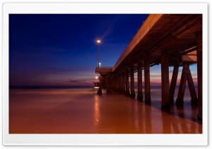 Pier At Night Ultra HD Wallpaper for 4K UHD Widescreen desktop, tablet & smartphone