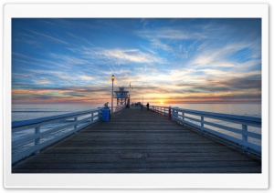 Pier At Sunset HDR Ultra HD Wallpaper for 4K UHD Widescreen desktop, tablet & smartphone